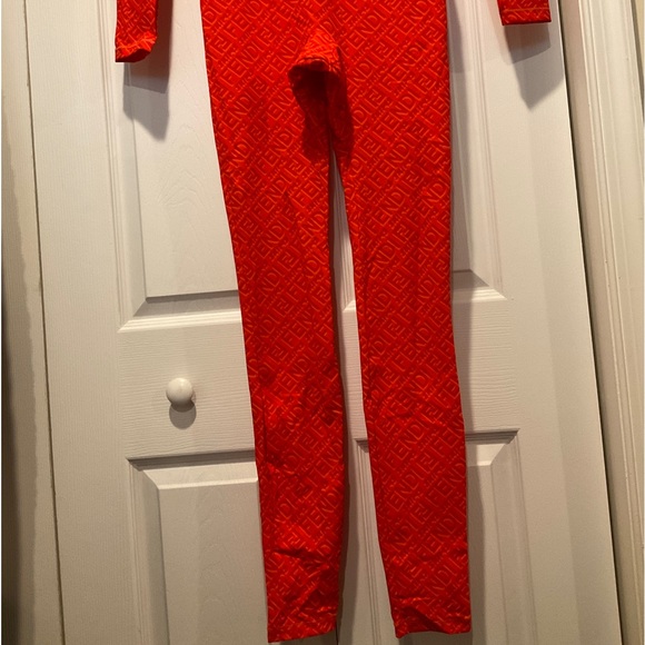 🆕FENDI X SKIMS GEORGIA CREWNECK FULL ONSIE LONG-SLEEVE LEGGING JUMPSUIT ROMPER - Picture 10 of 16